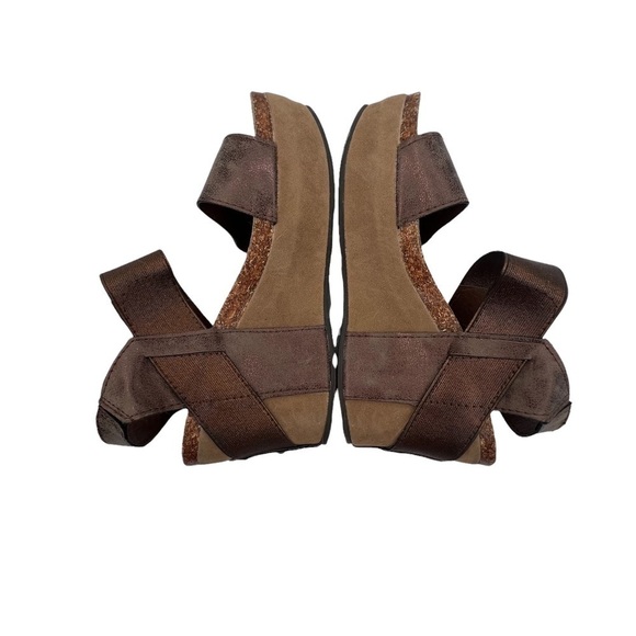 Pierre Dumas Hester Brown Platform Wedge Sandals Size 6 1/2 Women’s - Picture 6 of 9